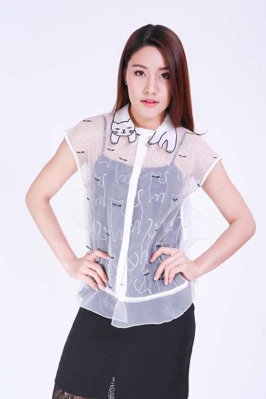 เสื้อแฟชั่นแต่งคอแมว NO.166222