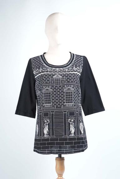 เสื้อลินินหลังต่อผ้ายืด NO.40740