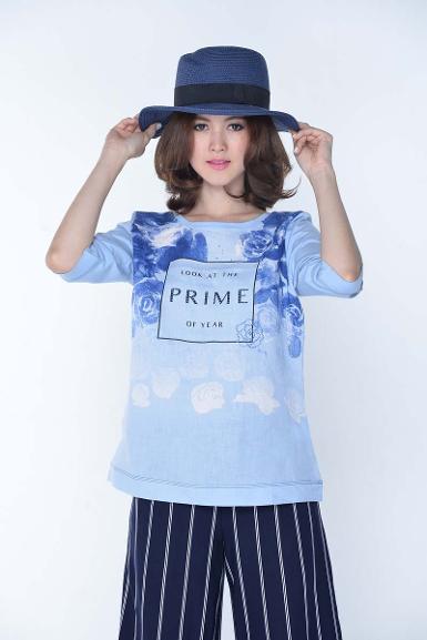เสื้อลินินหลังผ้ายืด ดีไซน์สวย  ( NO.40295)