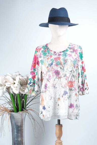 เสื้อแฟชั่นลายดอกไม้ NO.40712
