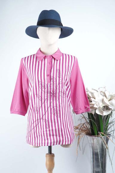 เสื้อลินินหลังต่อผ้ายืด NO.40675