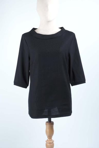 เสื้อลินินหลังต่อผ้ายืด NO.40748