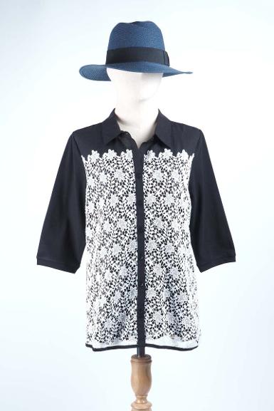 เสื้อลินินหลังผ้ายืด NO.40746