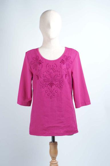 เสื้อลินินหลังต่อผ้ายืด NO.40694