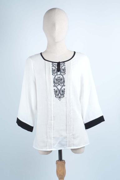 เสื้อลินินพิมพ์ลาย (NO.2498)